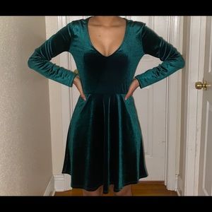 Dark Green Velvet dress